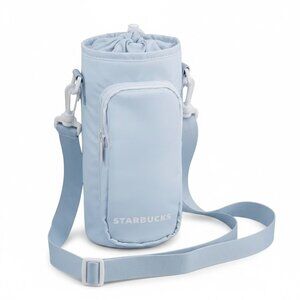 Starbucks Tumbler Tote With Adjustable Strap, Drawstring & Zippered Pocket For 1